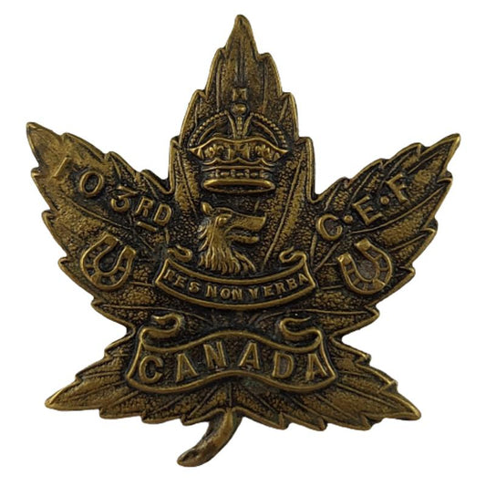 WW1 Canadian 103rd Battalion (Victoria, B.C.) Cap Badge