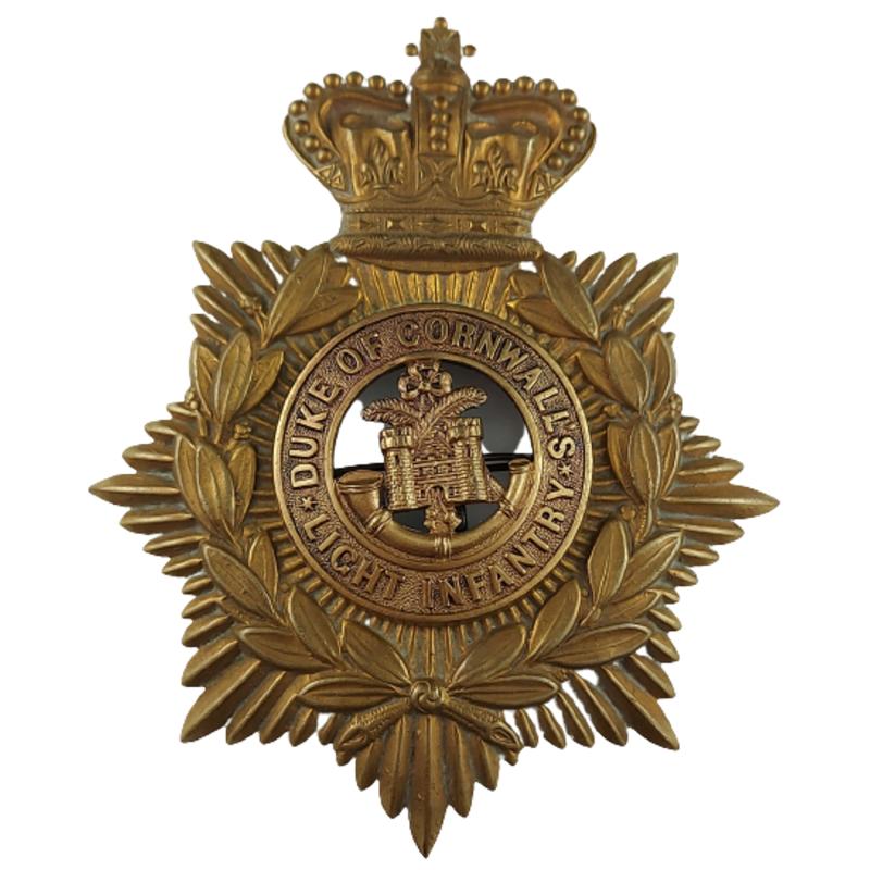 British Victorian Duke Of Cornwall's Light Infantry Helmet Plate