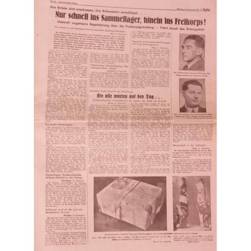 WW2 German Army Newspaper - Mainfranlirche Jeitung - September 1938