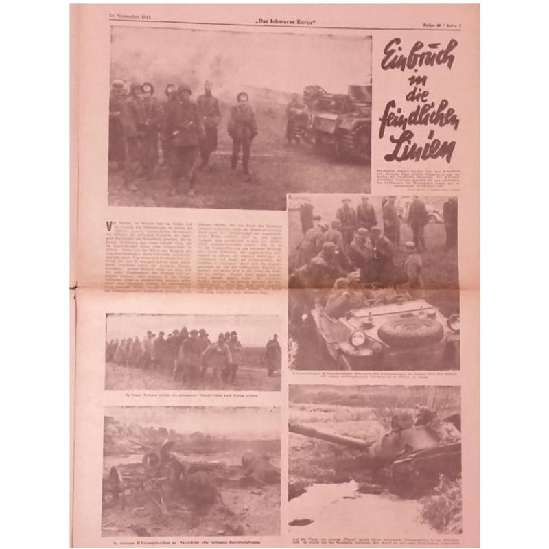 WW2 German SS 'DAS SCHWARZE KORPS' Newspaper - November 1943