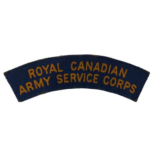 WW2 RCASC Royal Canadian Army Service Corps Shoulder Title