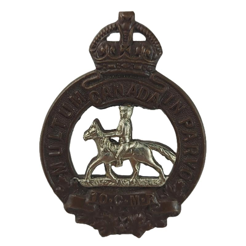 10th Canadian Mounted Rifles Militia Collar Badge