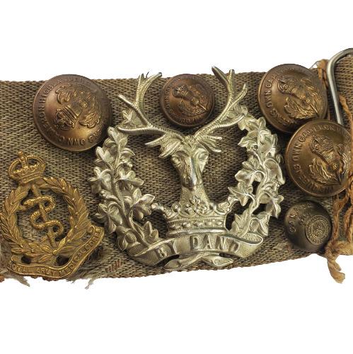 WW1 British - Canadian Souvenir Badge Belt