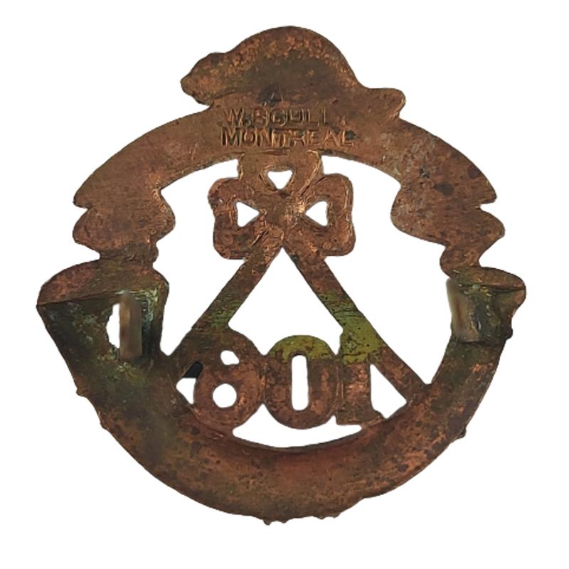 WW1 106th Battalion Winnipeg Light Infantry Collar Badge -Scully Montreal