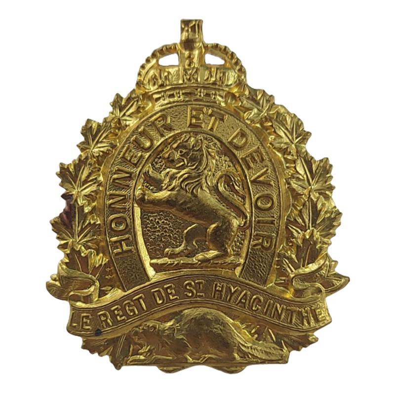 WW2 Canadian Le Regiment De St.Hyacinthe Cap Badge - Scully