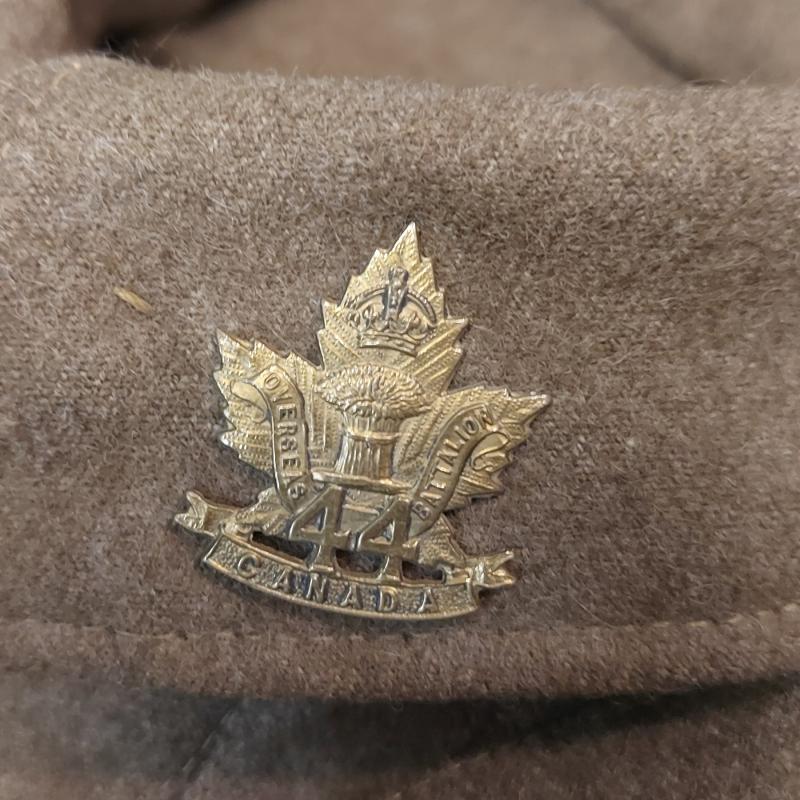 WW1 Canadian 44th Battalion (Brandon, Manitoba) Service Tunic & Canteen -William Notman