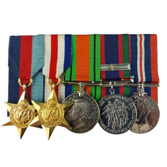 WW2 Canadian Medal Set Of 5 -Court Mounted