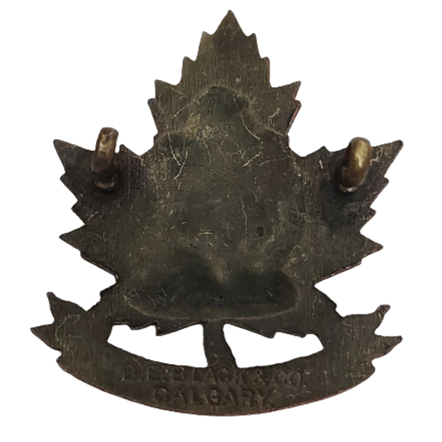 WW1 Canadian 82nd Battalion Calgary Alberta Cap Badge - D.E. Black Calgary