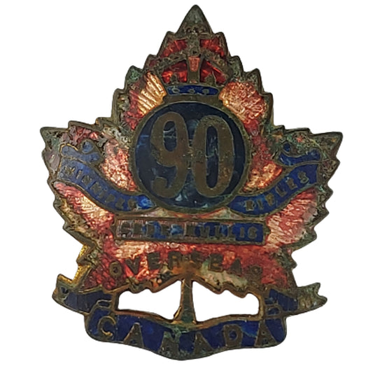 WW1 Canadian 90th Battalion Winnipeg Rifles Sweetheart Pin