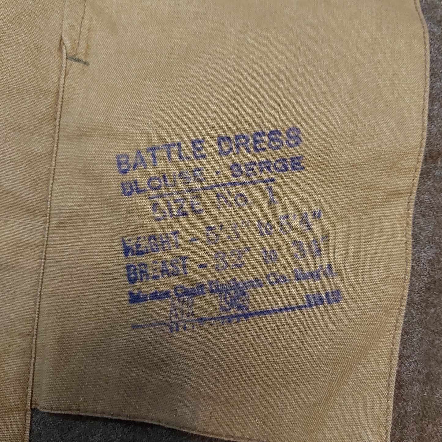 WW2 Canadian BD Battle Dress Tunic Of Gunner F. McLean RCA Royal Canadian Artillery