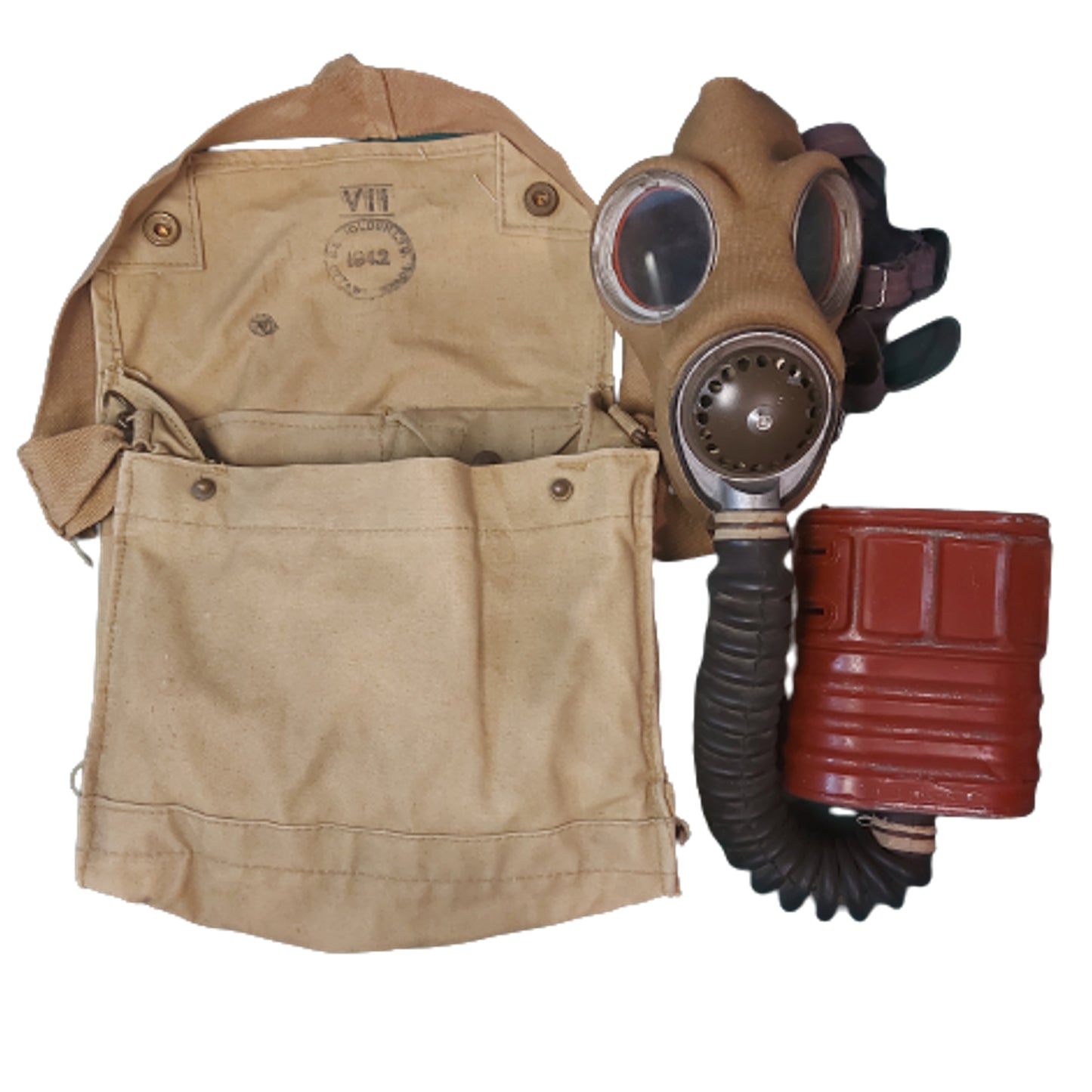 WW2 Canadian Respirator In Carrier 1942