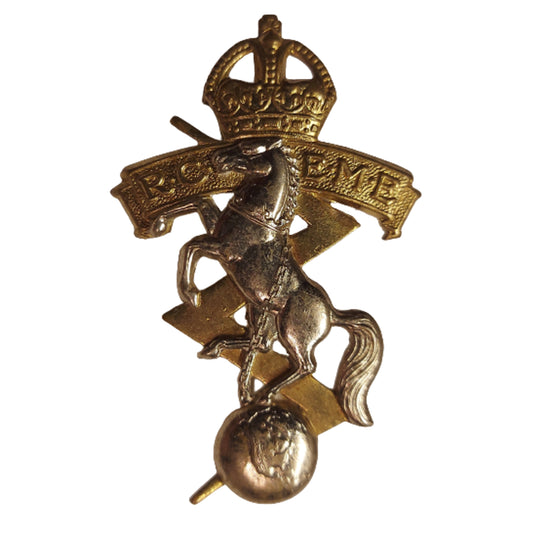 WW2 RCEME Royal Canadian Electrical Mechanical Engineers Officer's Cap Badge