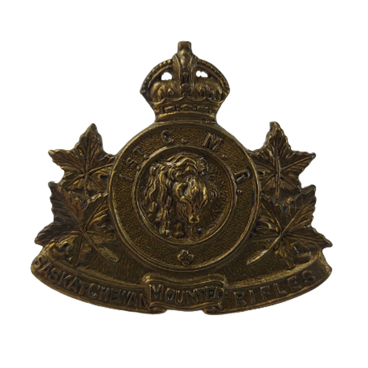 WW1 1st CMR Canadian Mounted Rifles Collar Badge