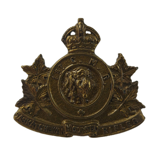 WW1 1st CMR Canadian Mounted Rifles Collar Badge