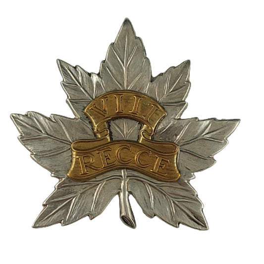 WW2 Canadian VIII REECE Officer's Cap Badge