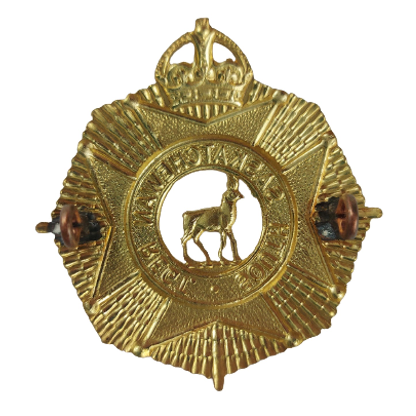 WW2 Canadian SSR South Saskatchewan Regiment Cap Badge - Voided
