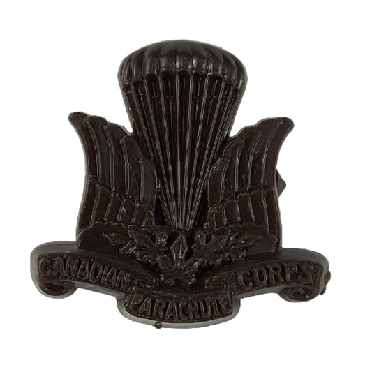 WW2 Canadian Parachute Corps Plastic Economy Cap Badge With Pin