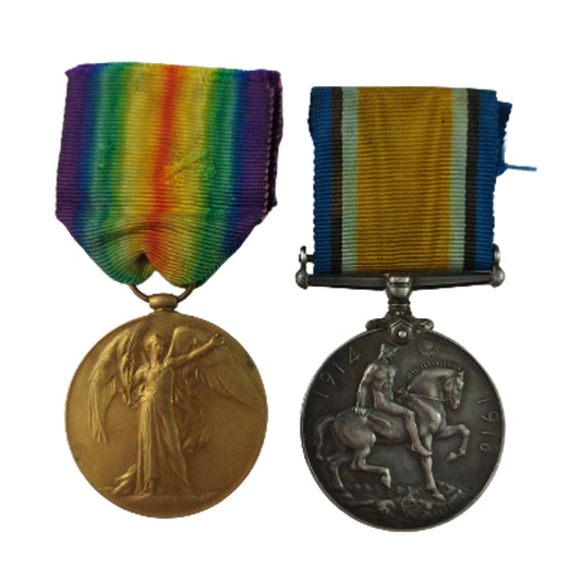 WW1 Canadian Medal Pair - 1st CMR Canadian Mounted Rifles