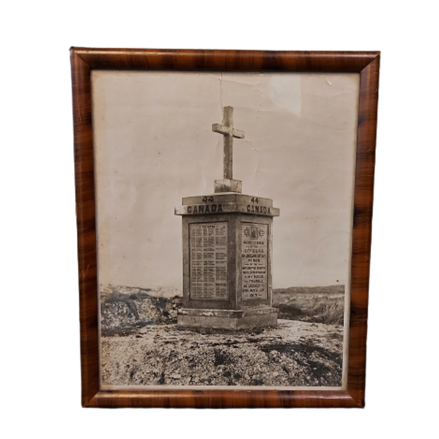 Framed Period Photo 44th Battalion WW1 Memorial