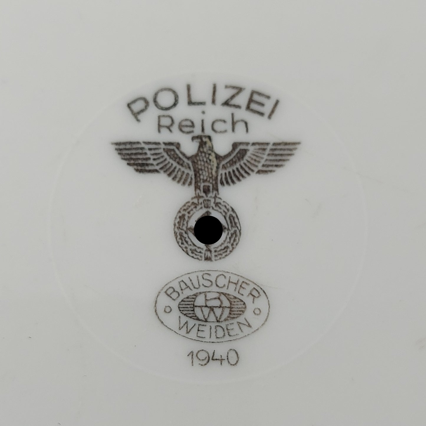 WW2 German Polizei Mess Hall Dinner Plate 1940