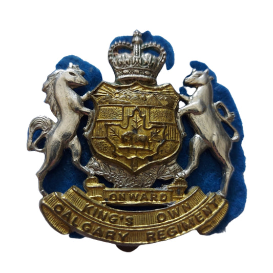 Post WW2 KOCR King's Own Calgary Regiment Cap Badge
