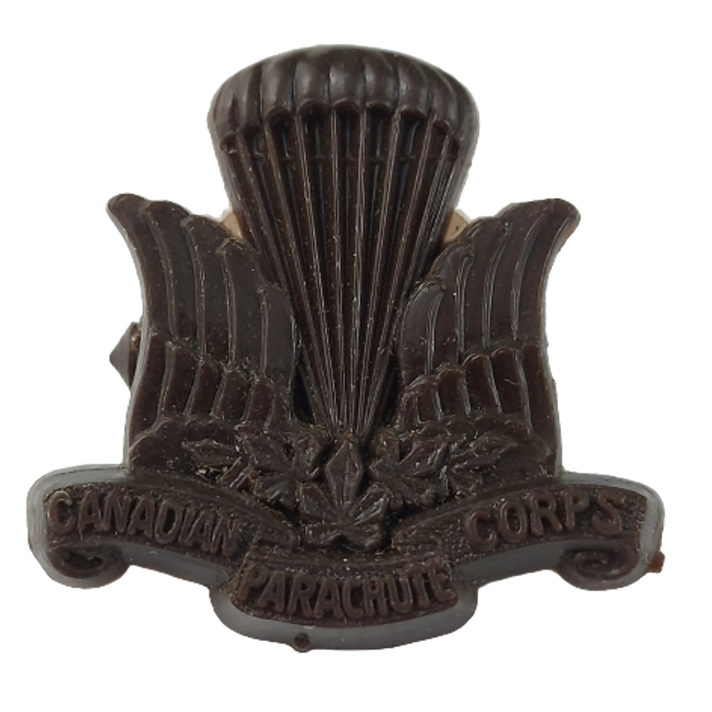 WW2 Canadian Parachute Corps Plastic Economy Cap Badge With Pin