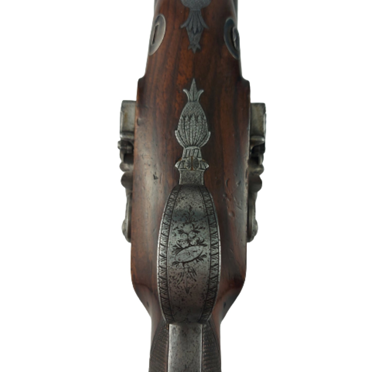 Antique British Sharpe London Double Flint Coach Pistol Circa 1805-1810