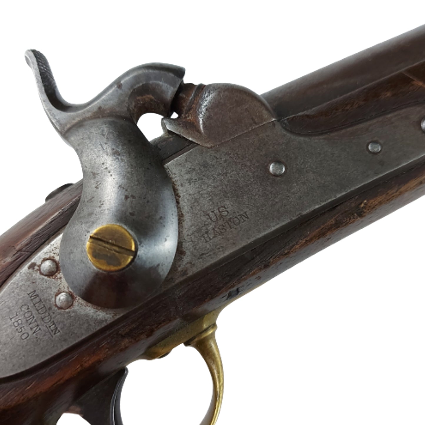 Antique U.S. Model 1842 Ashton Military Pistol By H. Aston