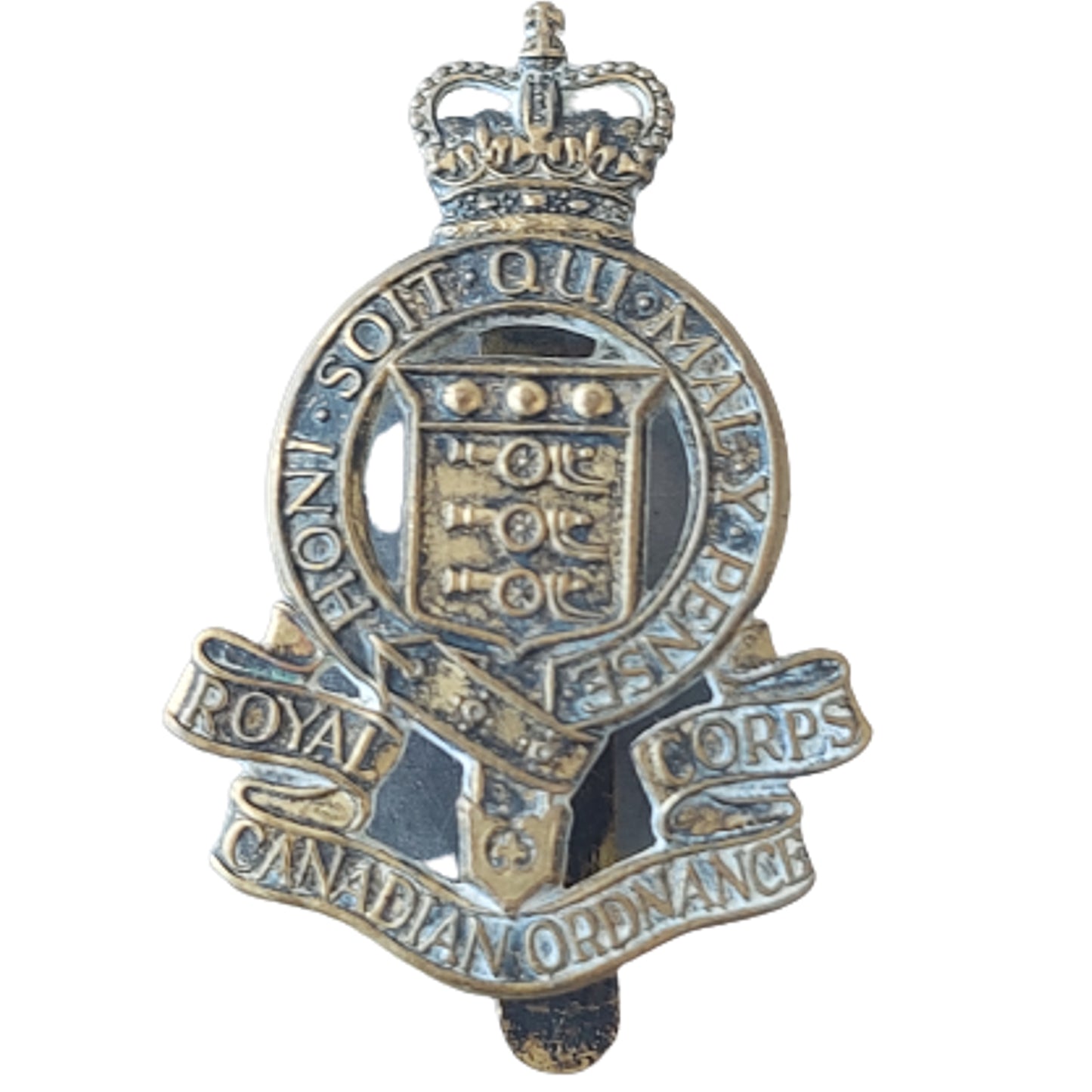 Post-WW2 RCOC Royal Canadian Ordnance Corps Cap Badge