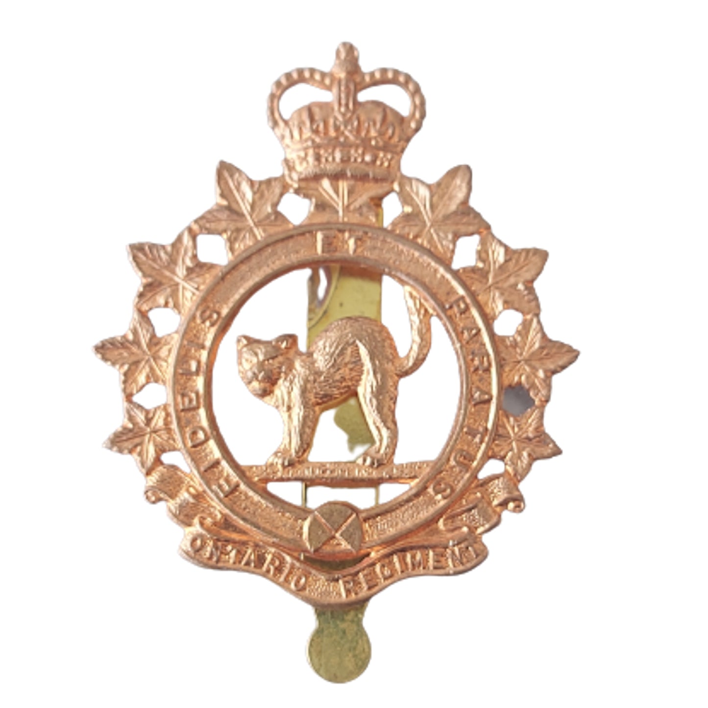 Post-WW2 Canadian Forces The Ontario Regiment Cap Badge