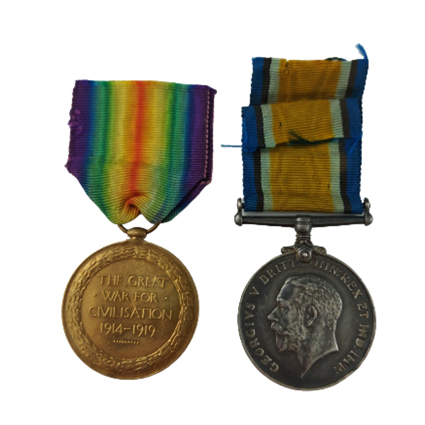 WW1 Canadian Medal Pair - 1st CMR Canadian Mounted Rifles
