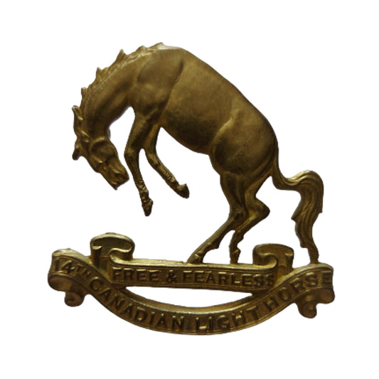 WW2 14th Canadian Light Horse Cap Badge