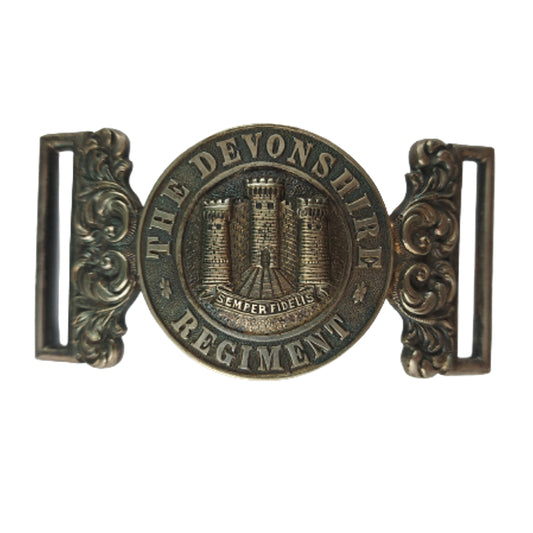 British Victorian Devonshire Regiment Waist Belt Clasp 1881-1901