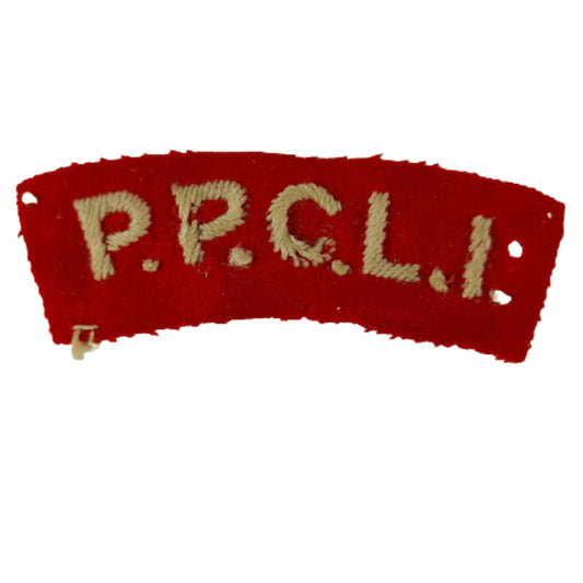 WW1 Canadian PPCLI Cloth Shoulder Title
