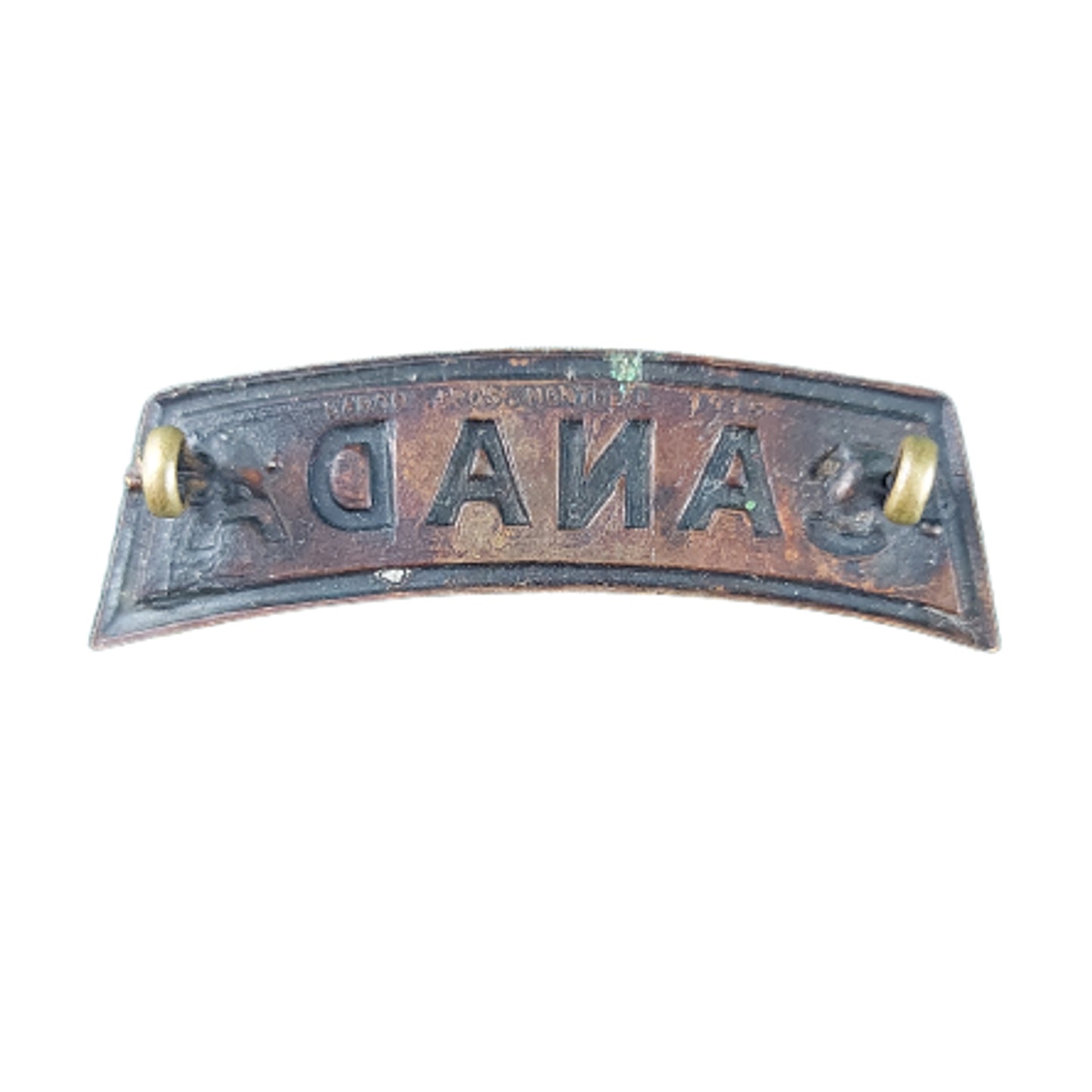 WW1 CANADA Shoulder Title - Caron Bros 1915