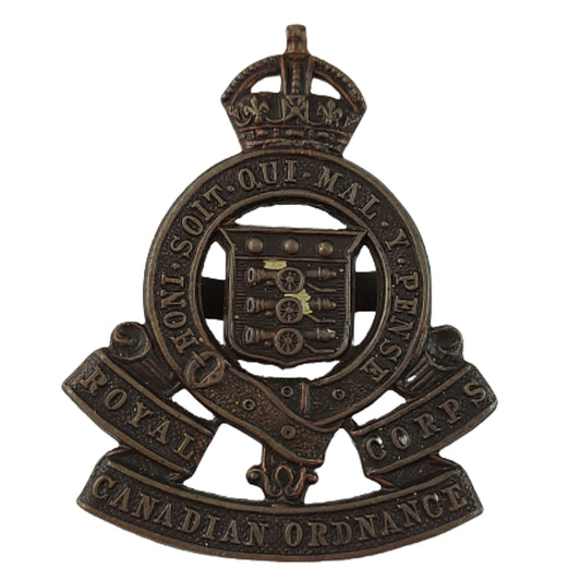 WW2 RCOC Royal Canadian Ordnance Corps OSD Cap Badge
