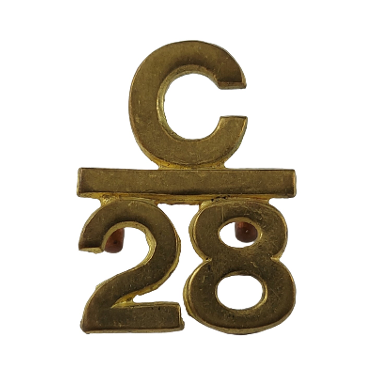 WW1 Canadian 28th Battalion (North West) Numbered Collar Badge-Tiptaft