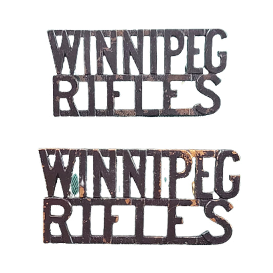 Pre-WW1 90th Regiment Winnipeg Rifles Shoulder Title Pair