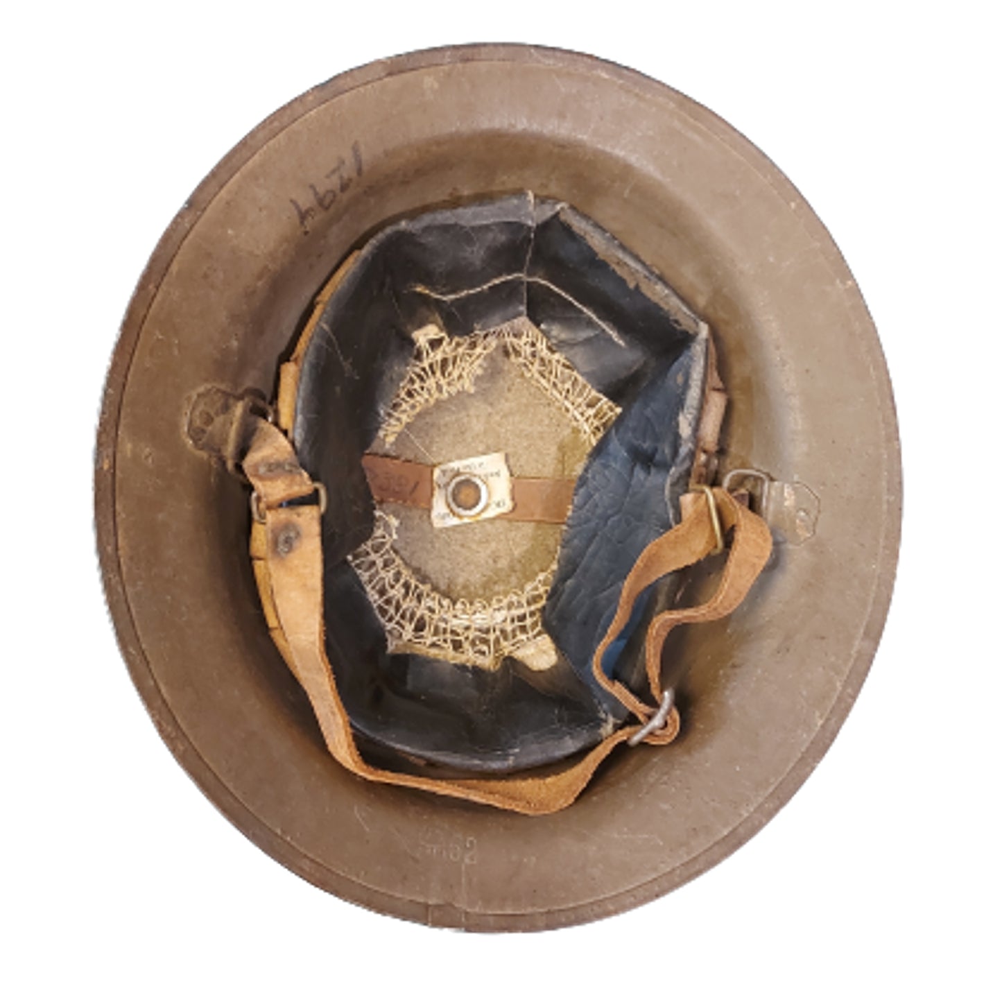 WW1 U.S. United States 1917 Combat Helmet With Service Number