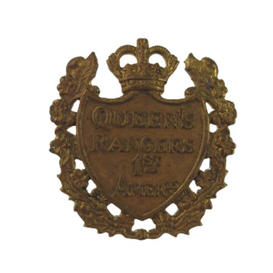 WW2 Canadian Queens York Rangers Cap Badge