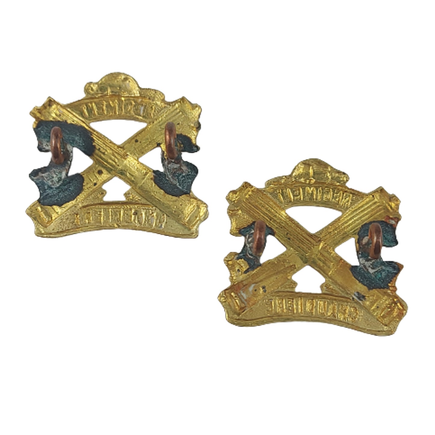 WW2 Canadian Chaudiere Regiment Collar Badge Pair