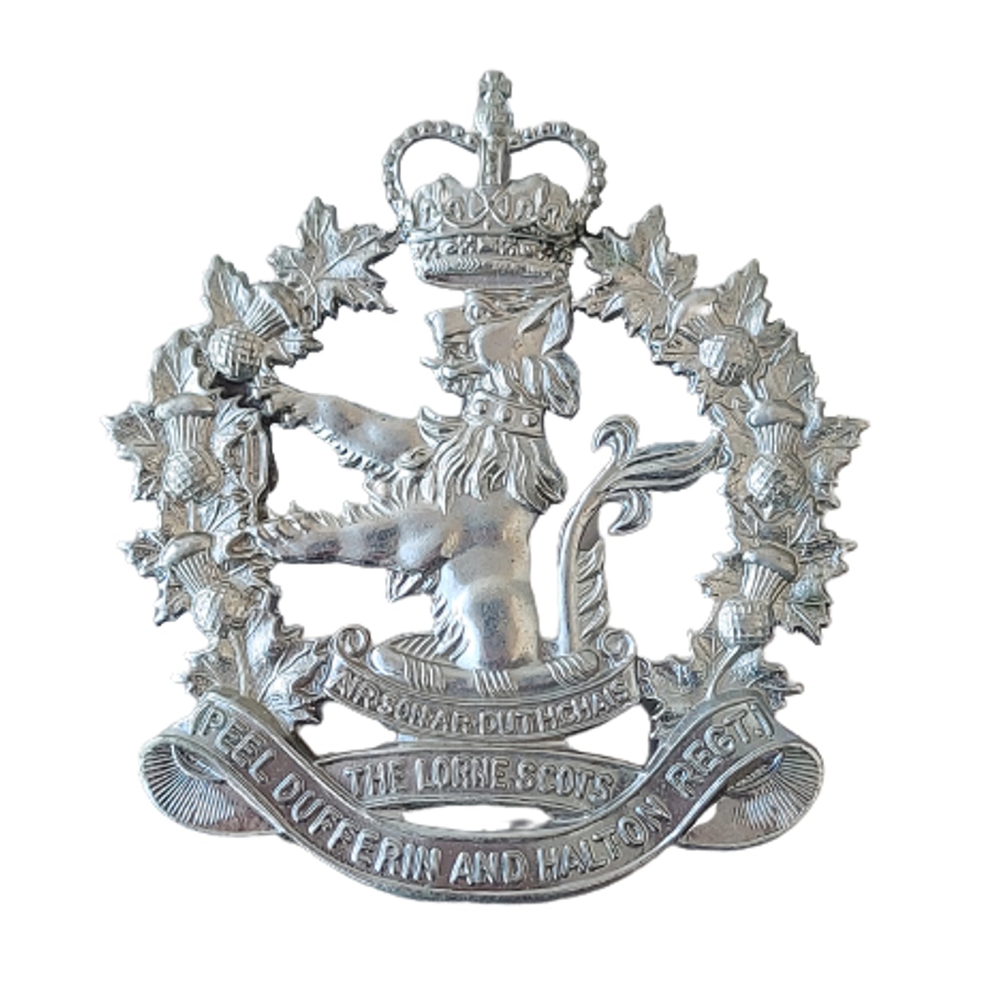 Post-WW2 Canadian Forces Lorne Scots Dufferin & Halton Regiment Cap Badge