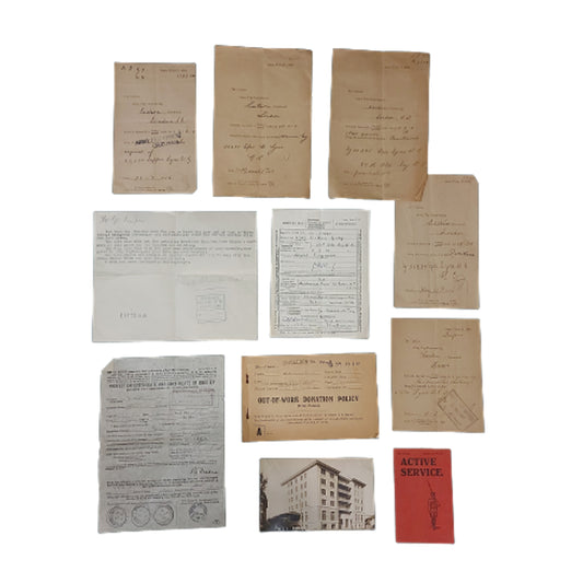 WW1 Paperwork To 50235 Spr. W. Lyne 87th Field Company Royal Engineers