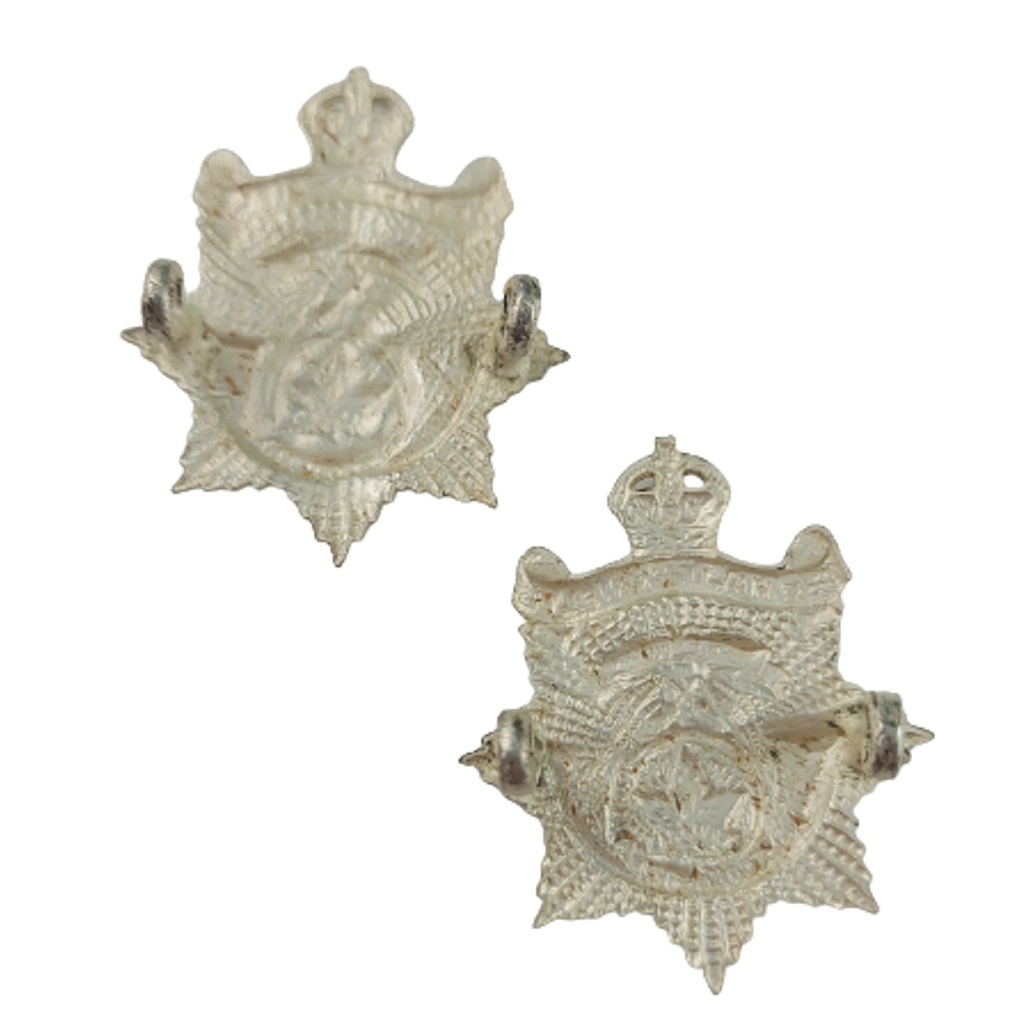 WW2 Canadian Halifax Rifles Officer's Collar Badge Pair