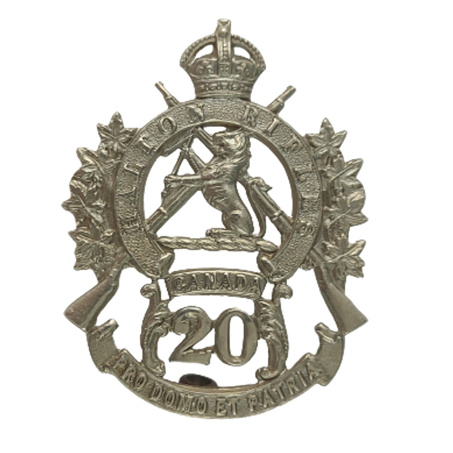 Pre-WW1 Canadian Militia 20th Halton Rifles Of Canada Cap Badge - J.R. Gaunt