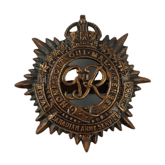 WW2 RCASC Royal Canadian Army Service Corps OSD Cap Badge