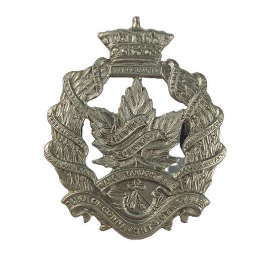 Pre-WW2 Canadian British Columbia Duke Of Connaught's Own rifles Cap Badge