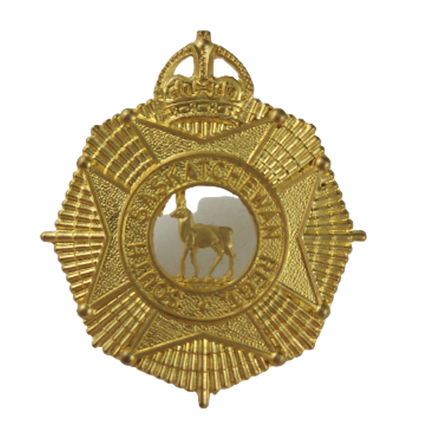 WW2 Canadian SSR South Saskatchewan Regiment Cap Badge - Voided