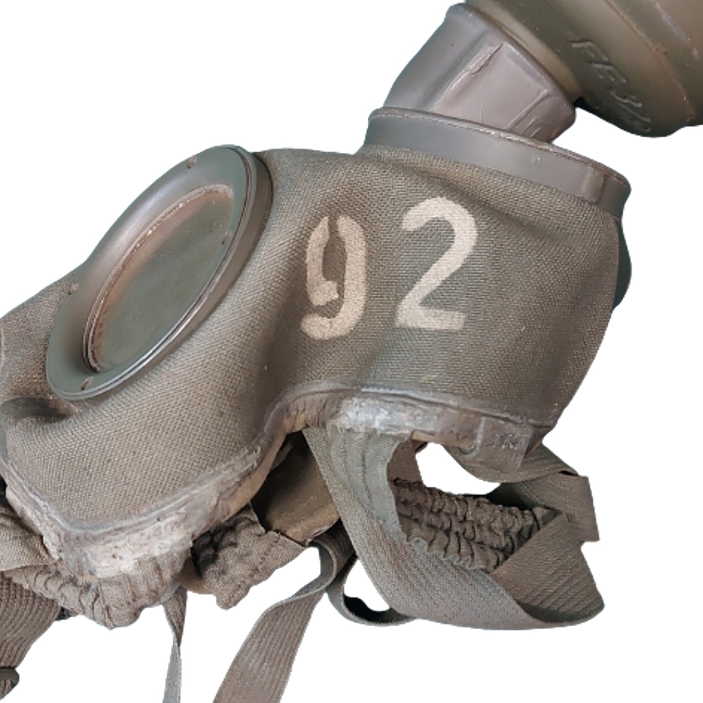 WW2 German Gas Mask In Carrier - Named And Regimentally Marked-1942