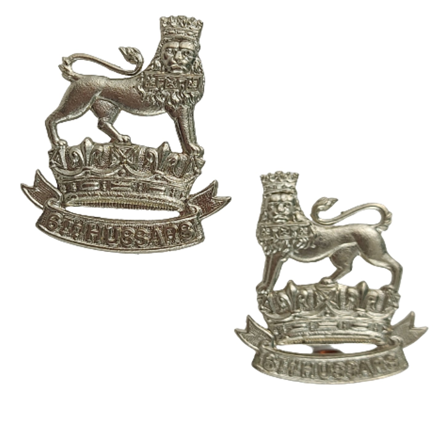 Pre-WW1 Canadian 6th Hussars Collar Badge Pair